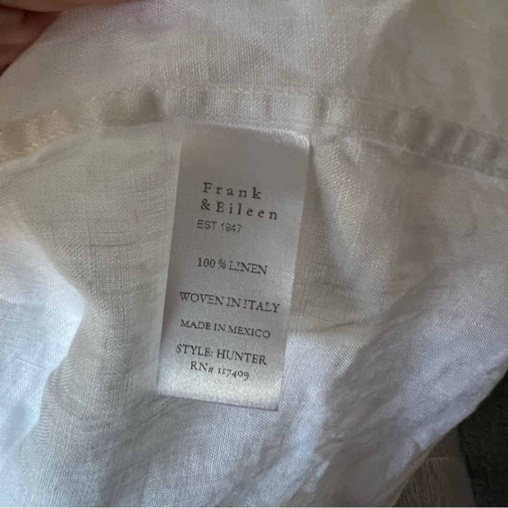 Frank & Eileen Hunter Linen White Shirt Dress - Picture 7 of 8